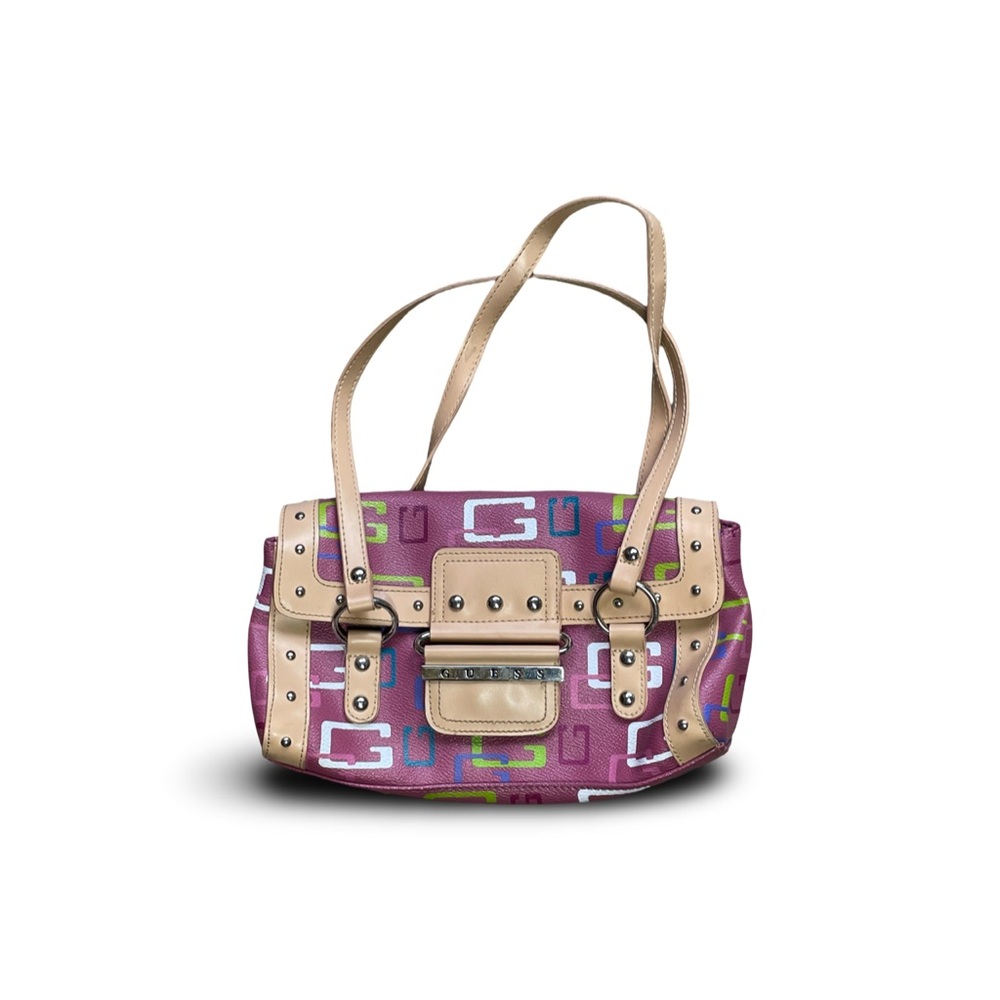 Stylish Purple and Tan Women's Guess Bag - Picture 1 of 4